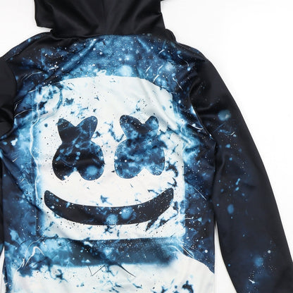 Mens UK Size S Preworn Black Pullover Hoodie