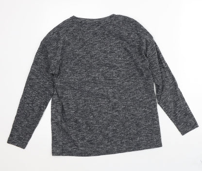 Zara Womens Grey  Cotton Pullover Sweatshirt Size S