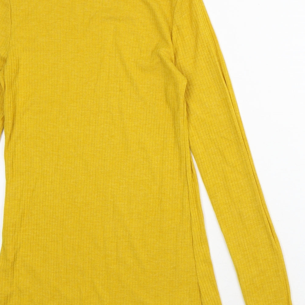 River Island Womens Yellow  Polyester Pullover Sweatshirt Size 10