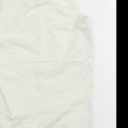 Smart Start Girls White  100% Cotton Basic Tank Size 10-11 Years Round Neck