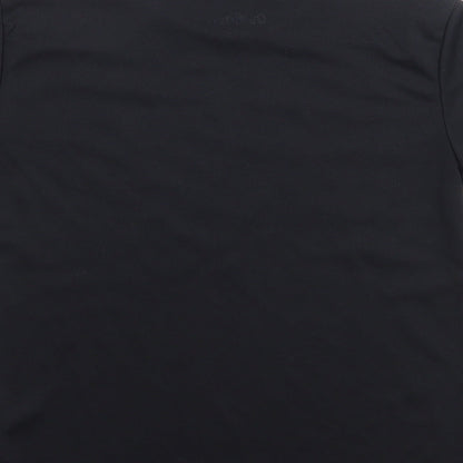 Outfitters Boys Black  Polyester Jersey T-Shirt Size 9-10 Years Crew Neck Pullover