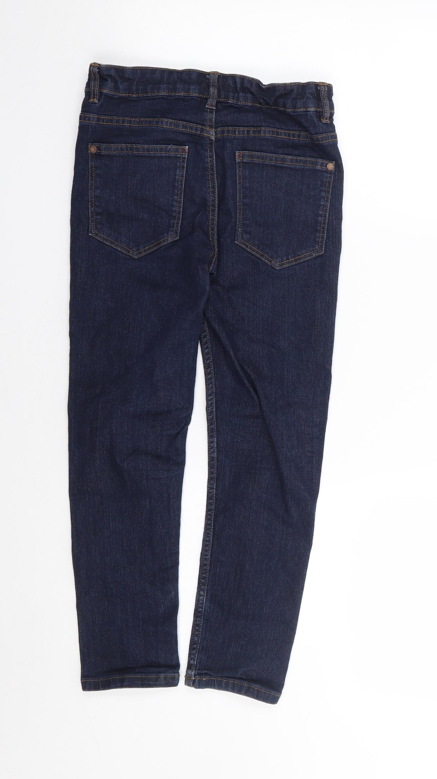 NEXT Boys Blue  Cotton Skinny Jeans Size 9 Months L22 in Regular Zip