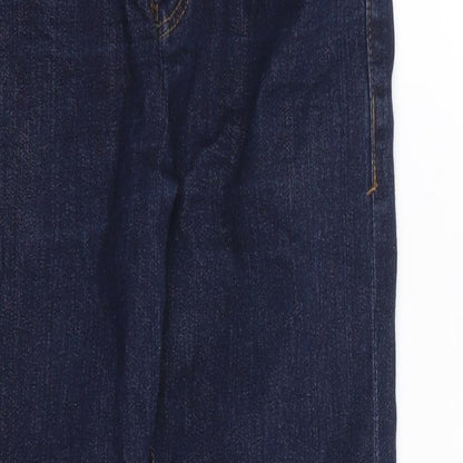 NEXT Boys Blue  Cotton Skinny Jeans Size 9 Months L22 in Regular Zip