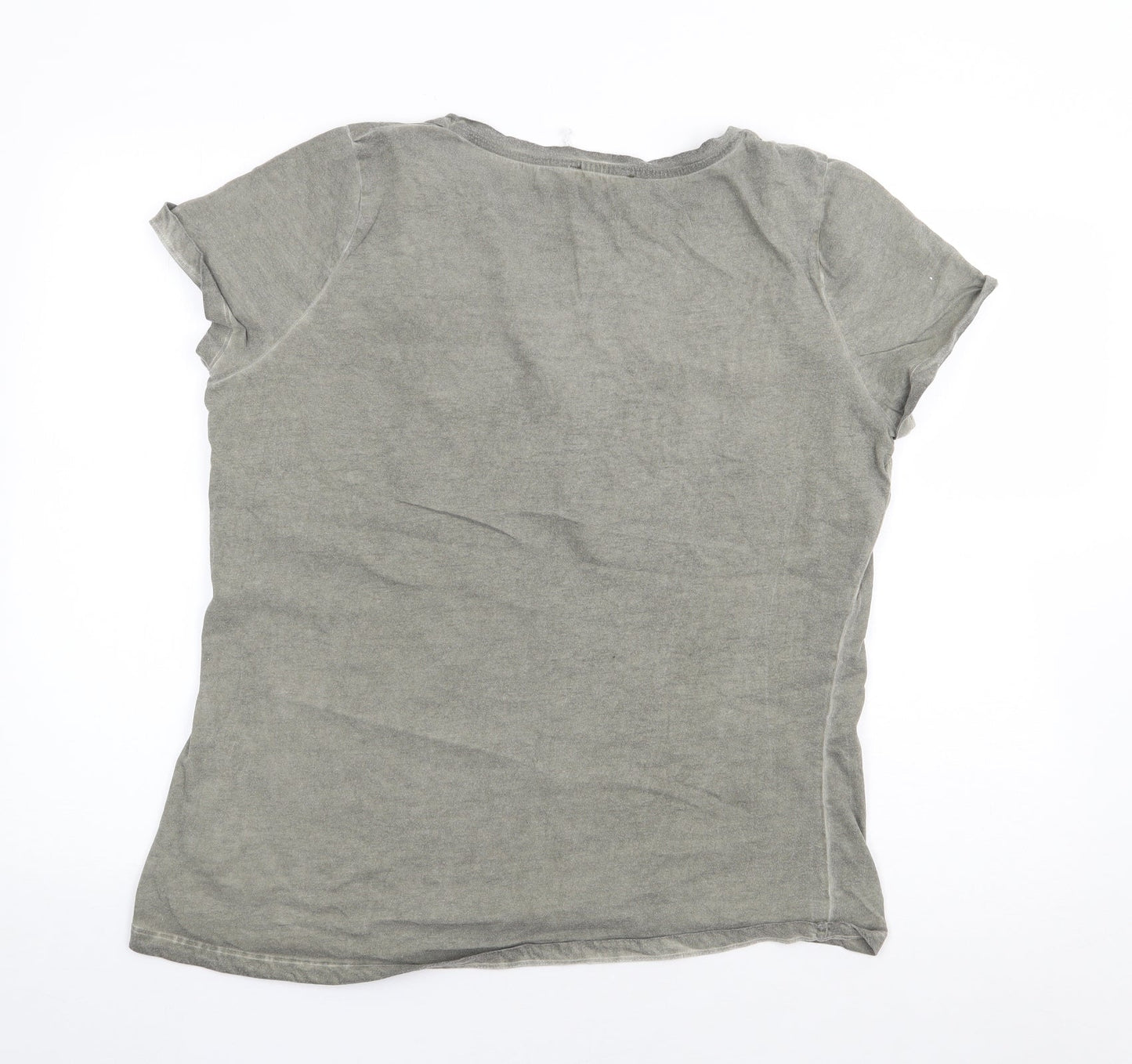 Geisha Womens Green  Polyester Jersey T-Shirt Size 14 Round Neck