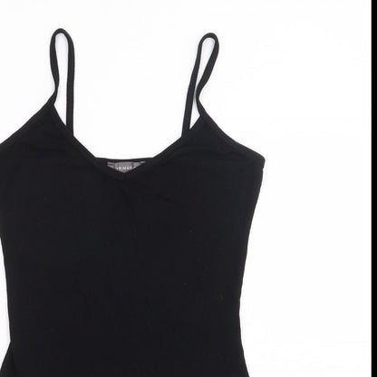 Primark Womens Black  Polyester Bodysuit One-Piece Size S  Snap - Ribber