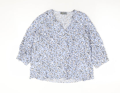 Papaya Womens Multicoloured Floral Viscose Kimono Blouse Size 10 V-Neck