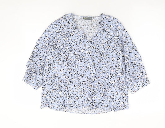 Papaya Womens Multicoloured Floral Viscose Kimono Blouse Size 10 V-Neck