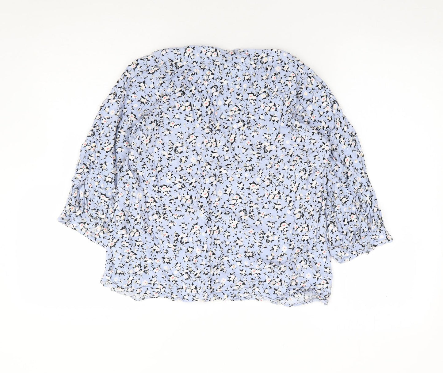 Papaya Womens Multicoloured Floral Viscose Kimono Blouse Size 10 V-Neck