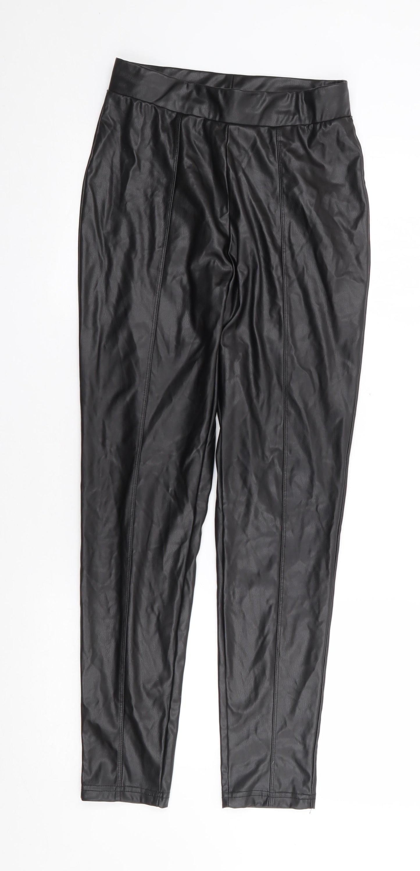 Primark Womens Black  Polyester Trousers  Size XS L28 in Regular