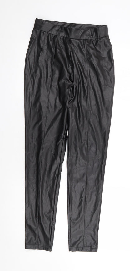 Primark Womens Black  Polyester Trousers  Size XS L28 in Regular