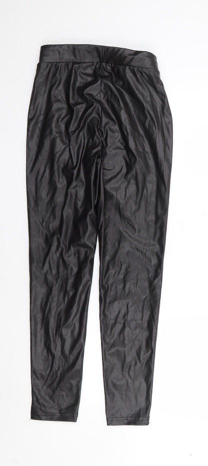 Primark Womens Black  Polyester Trousers  Size XS L28 in Regular