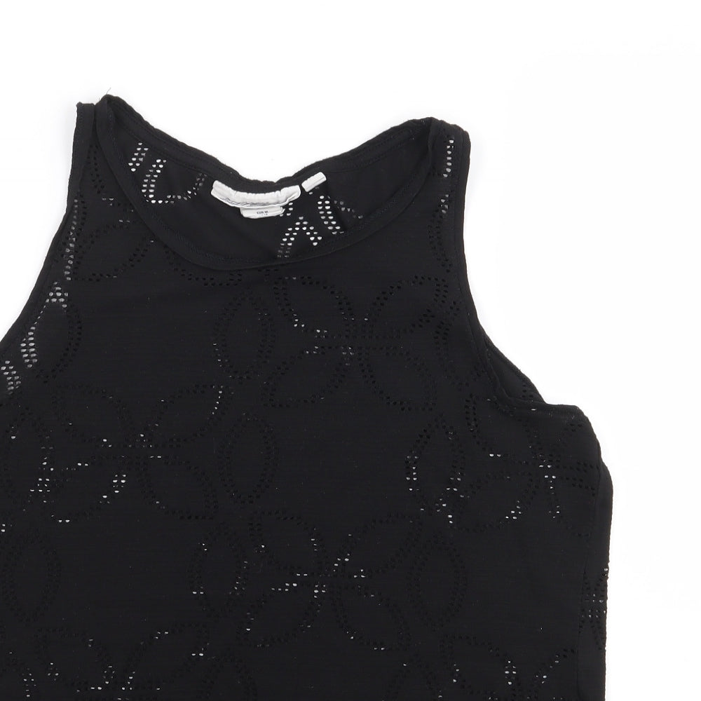 Womens UK Size M H&M Black Jersey Tank