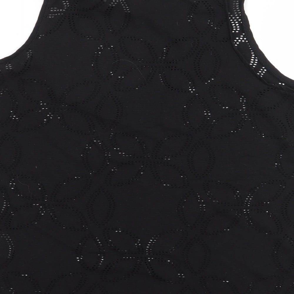 Womens UK Size M H&M Black Jersey Tank