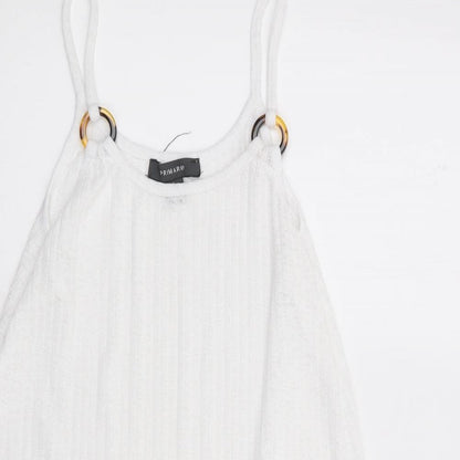Primark Womens Ivory  Polyester Camisole Tank Size S Round Neck - Ribbed