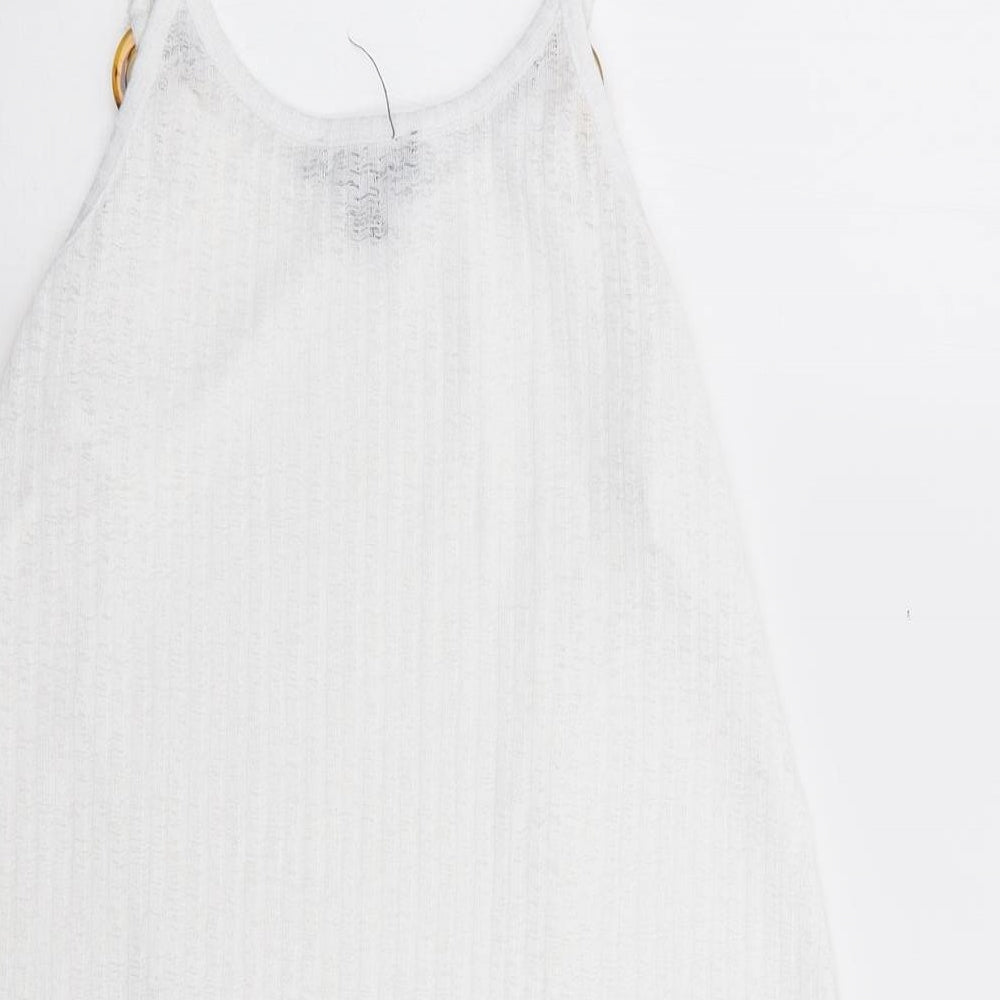 Primark Womens Ivory  Polyester Camisole Tank Size S Round Neck - Ribbed