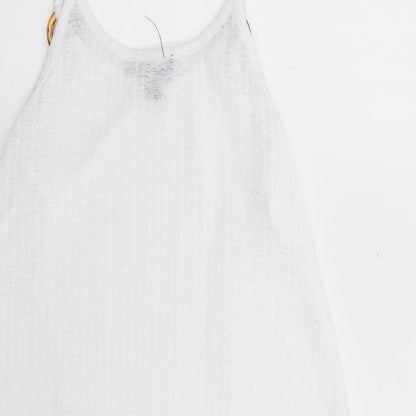 Primark Womens Ivory  Polyester Camisole Tank Size S Round Neck - Ribbed