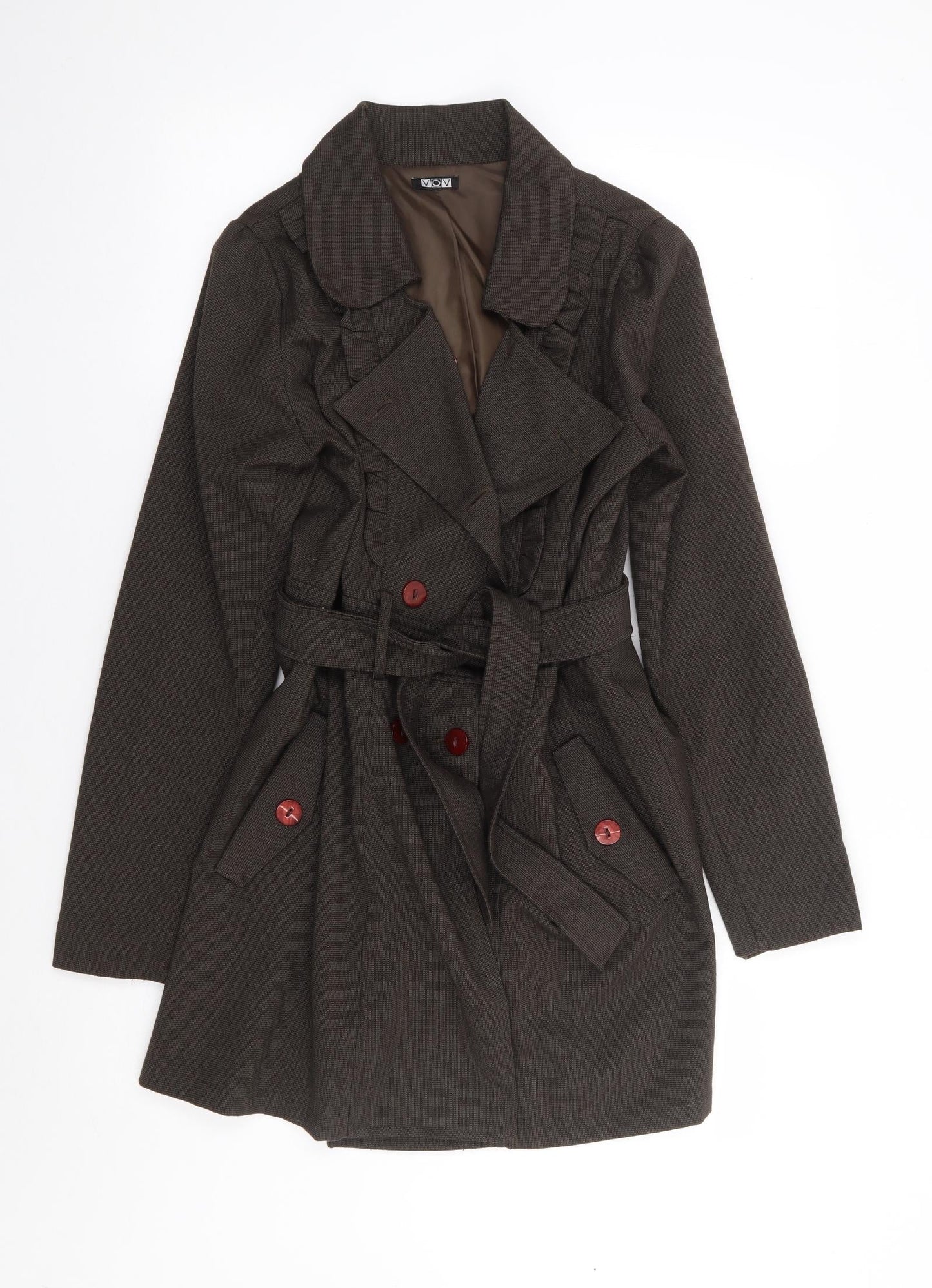VOV Womens Brown   Jacket Coat Size M  Button