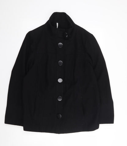 Evand  Womens Black   Jacket Coat Size 16  Button