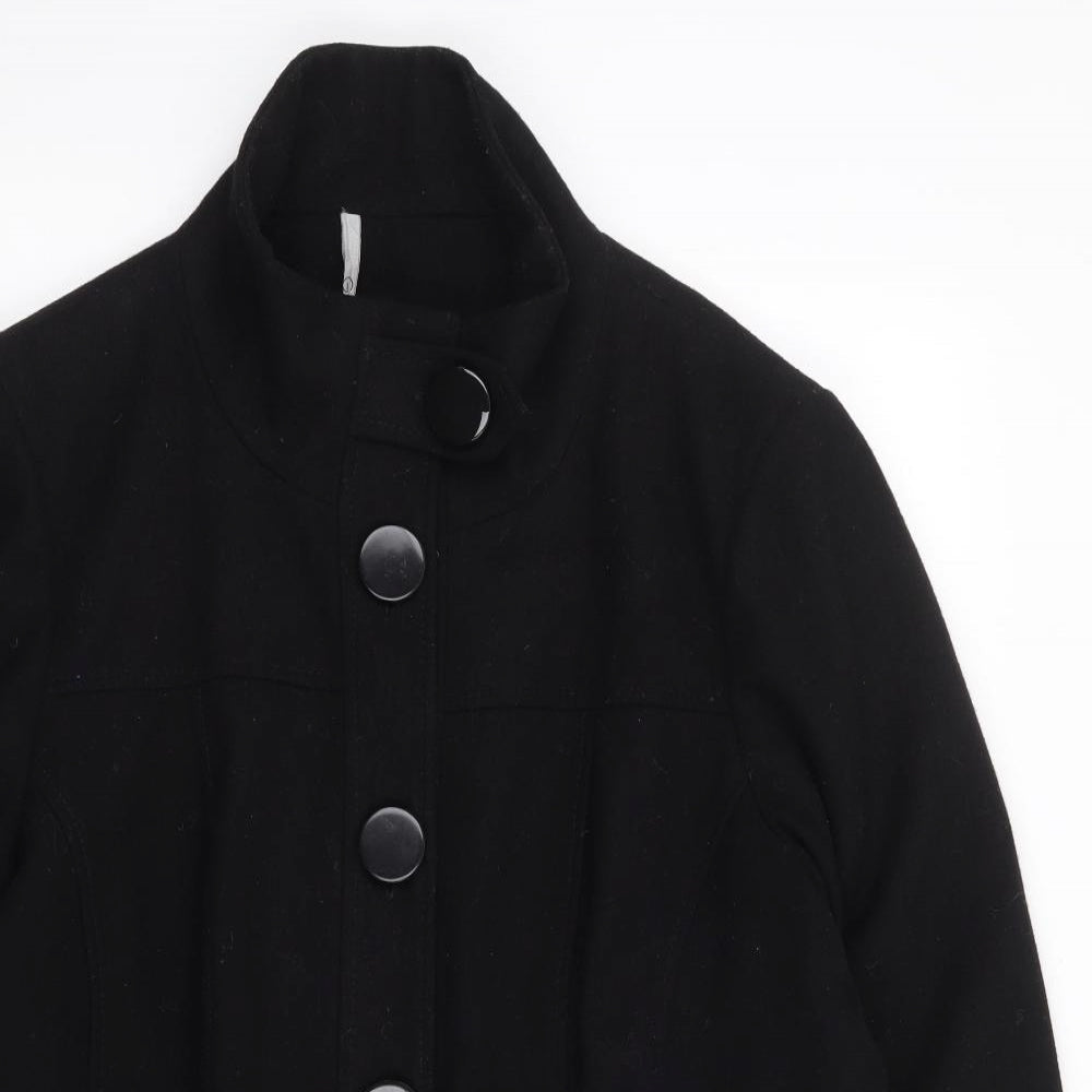 Evand  Womens Black   Jacket Coat Size 16  Button