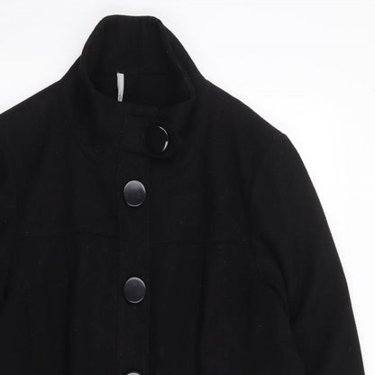 Evand  Womens Black   Jacket Coat Size 16  Button