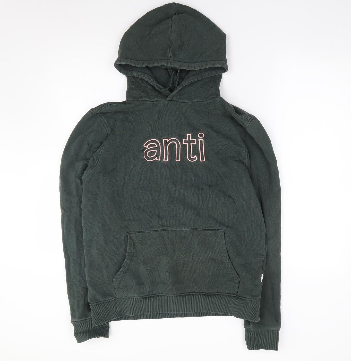 Anti Blue  Womens Green  100% Cotton Pullover Hoodie Size M  Pullover