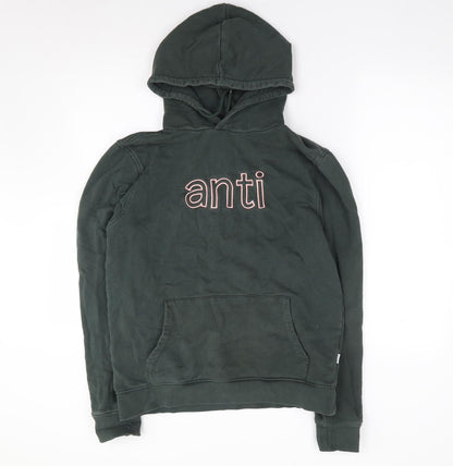 Anti Blue  Womens Green  100% Cotton Pullover Hoodie Size M  Pullover