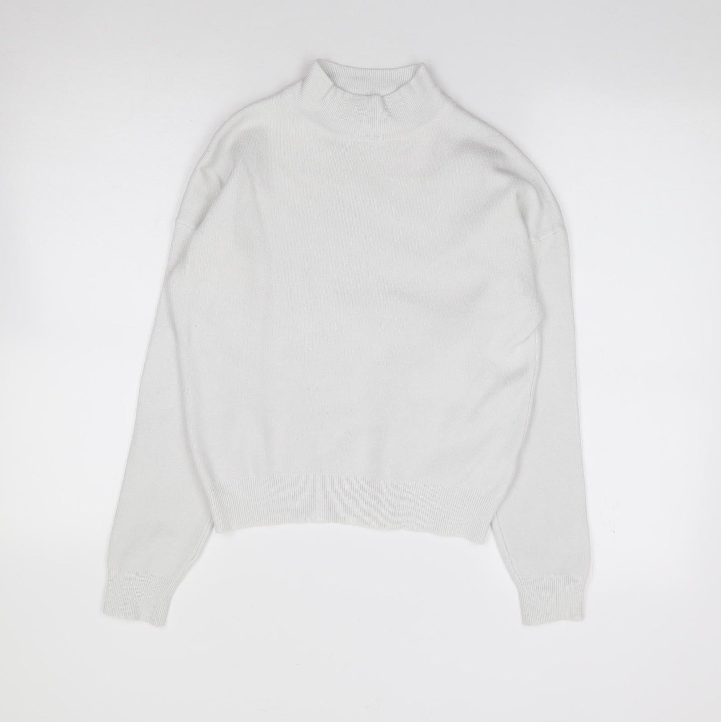 Primark  Womens Ivory Mock Neck  Viscose Pullover Jumper Size 2XS