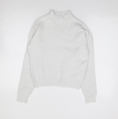 Primark  Womens Ivory Mock Neck  Viscose Pullover Jumper Size 2XS