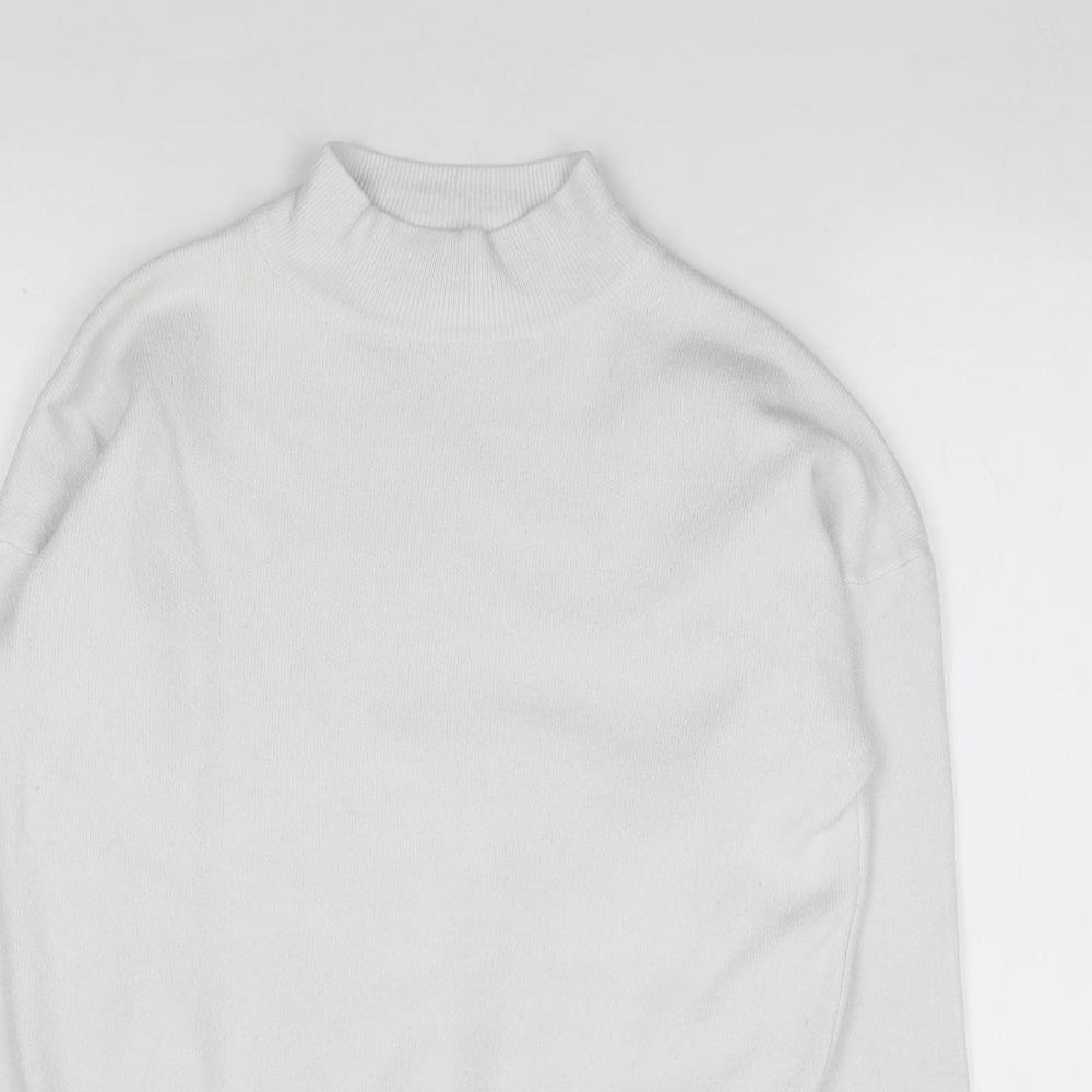 Primark  Womens Ivory Mock Neck  Viscose Pullover Jumper Size 2XS