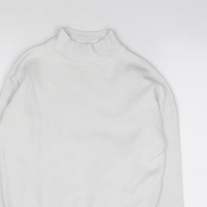 Primark  Womens Ivory Mock Neck  Viscose Pullover Jumper Size 2XS