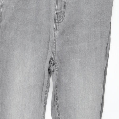 Bucks Couture Womens Grey  Cotton Skinny Jeans Size 34 in L27 in Regular Zip