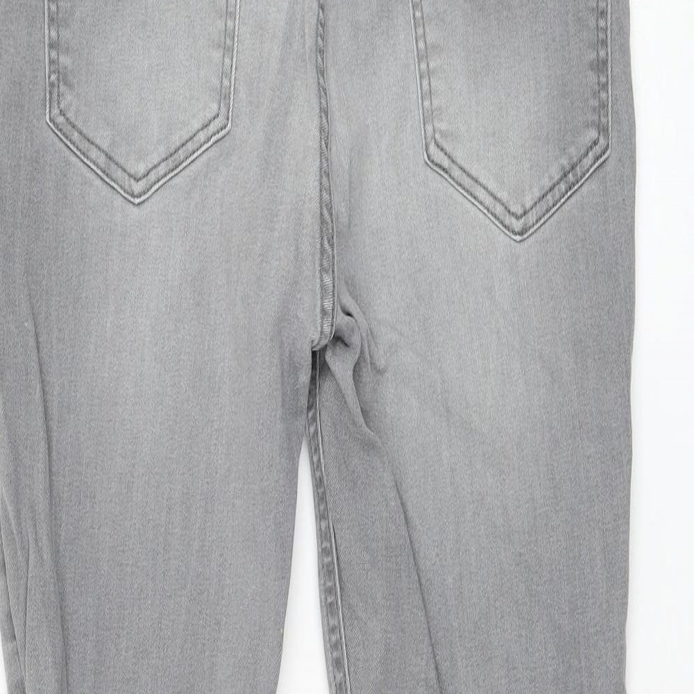 Bucks Couture Womens Grey  Cotton Skinny Jeans Size 34 in L27 in Regular Zip