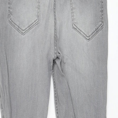 Bucks Couture Womens Grey  Cotton Skinny Jeans Size 34 in L27 in Regular Zip