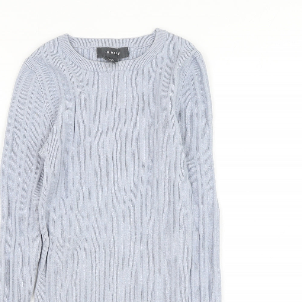 Primark Womens Blue Round Neck  Viscose Pullover Jumper Size 10