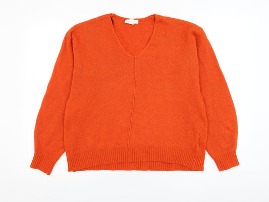 Womens UK Size S H&M Orange Pullover Jumper