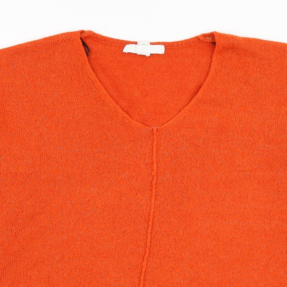 Womens UK Size S H&M Orange Pullover Jumper