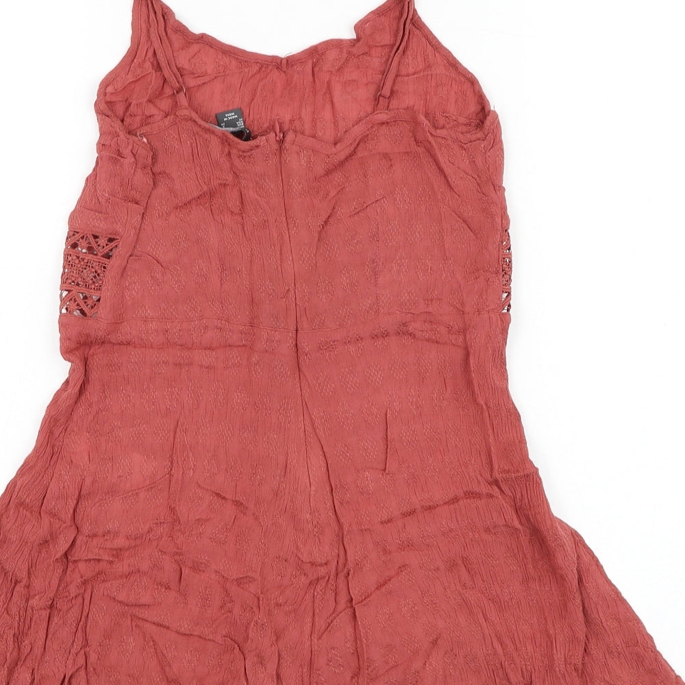 Primark Womens Red  Viscose Playsuit One-Piece Size 6 L3 in Pullover