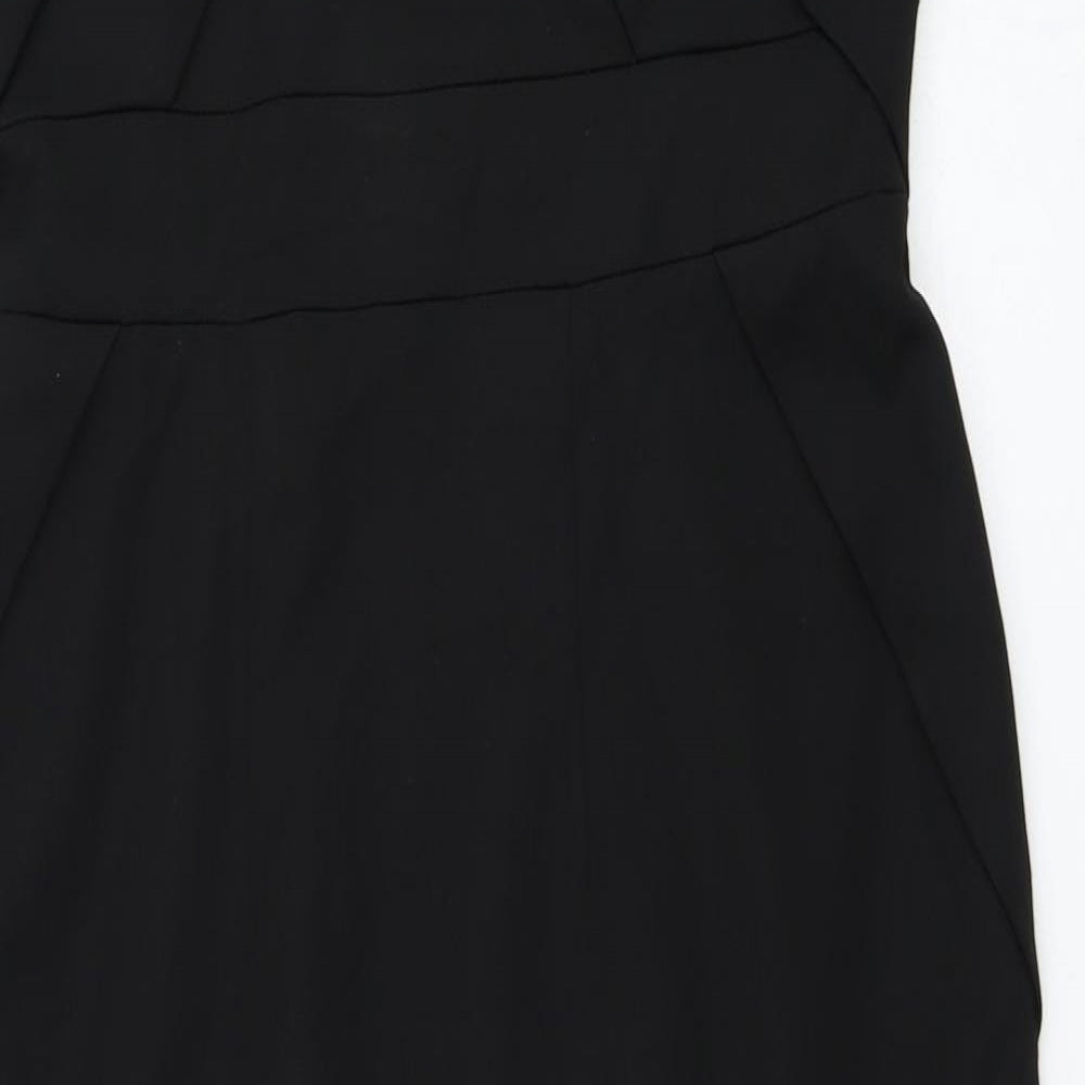 Coast Womens Black  Viscose Pencil Dress  Size 12  Sweetheart Zip