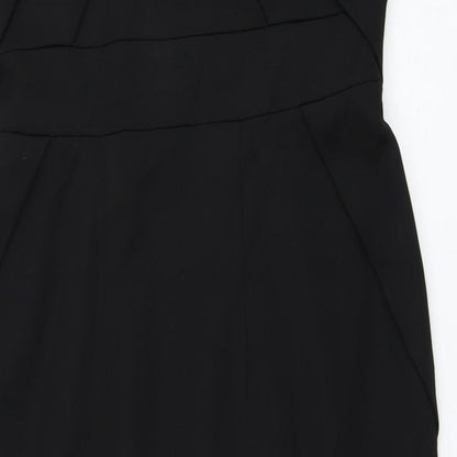 Coast Womens Black  Viscose Pencil Dress  Size 12  Sweetheart Zip