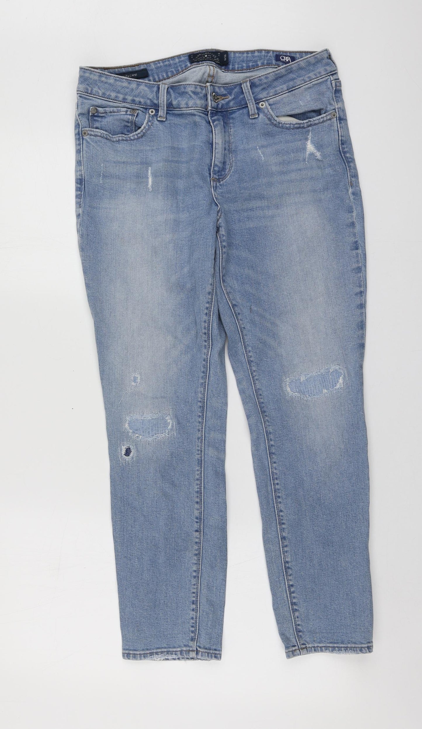 Lucky Brand Womens Blue  Cotton Capri Jeans Size 10 L26 in Regular