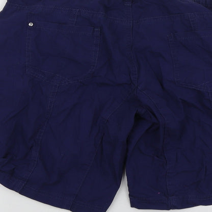 Dunnes Stores Womens Blue  Cotton Bermuda Shorts Size 10 L15 in Regular