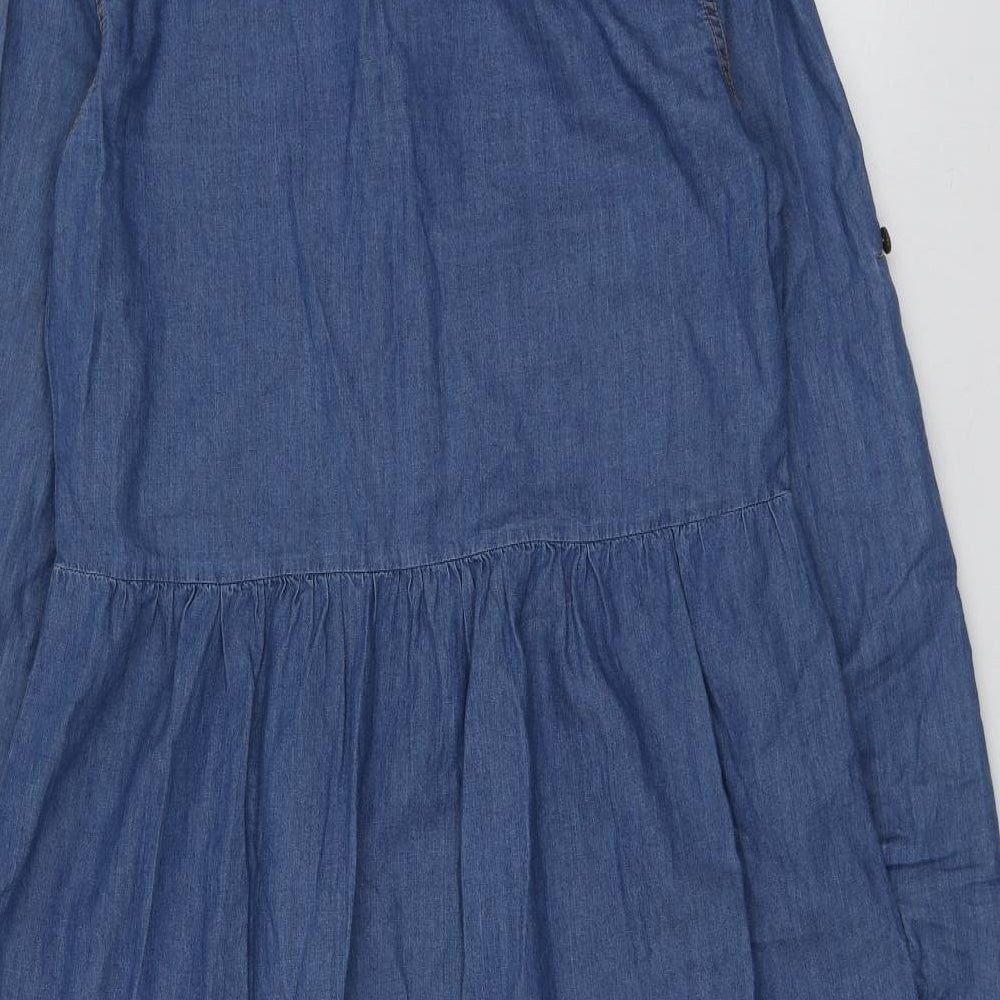 Polo Login Womens Blue  Cotton Skater Dress  Size S  Collared