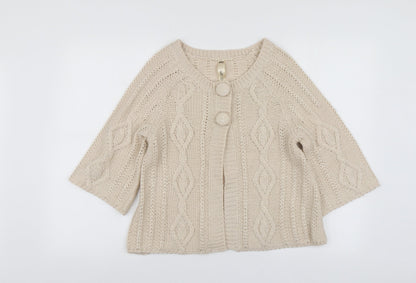 Womens UK Size 12 Evie Beige Cardigan Jumper