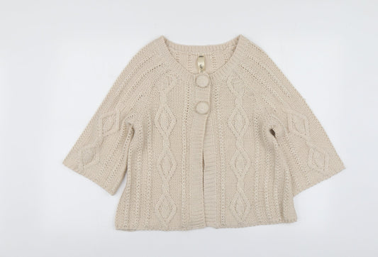 Womens UK Size 12 Evie Beige Cardigan Jumper