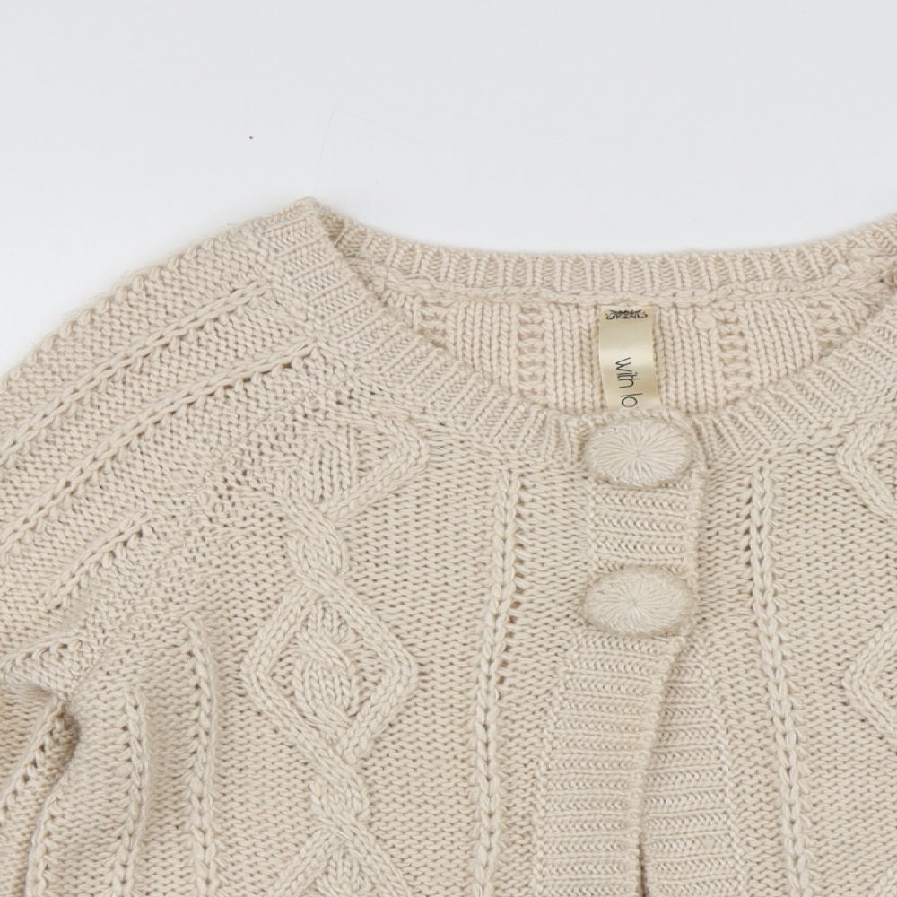 Womens UK Size 12 Evie Beige Cardigan Jumper
