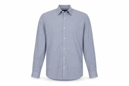 Mens UK Size 15 F&F Blue  Button-Up Long Sleeve Casual Shirt