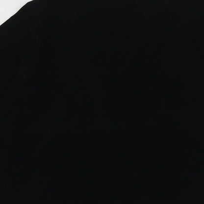 Trawelers Womens Black  Polyester Basic Blouse Size 6 Round Neck
