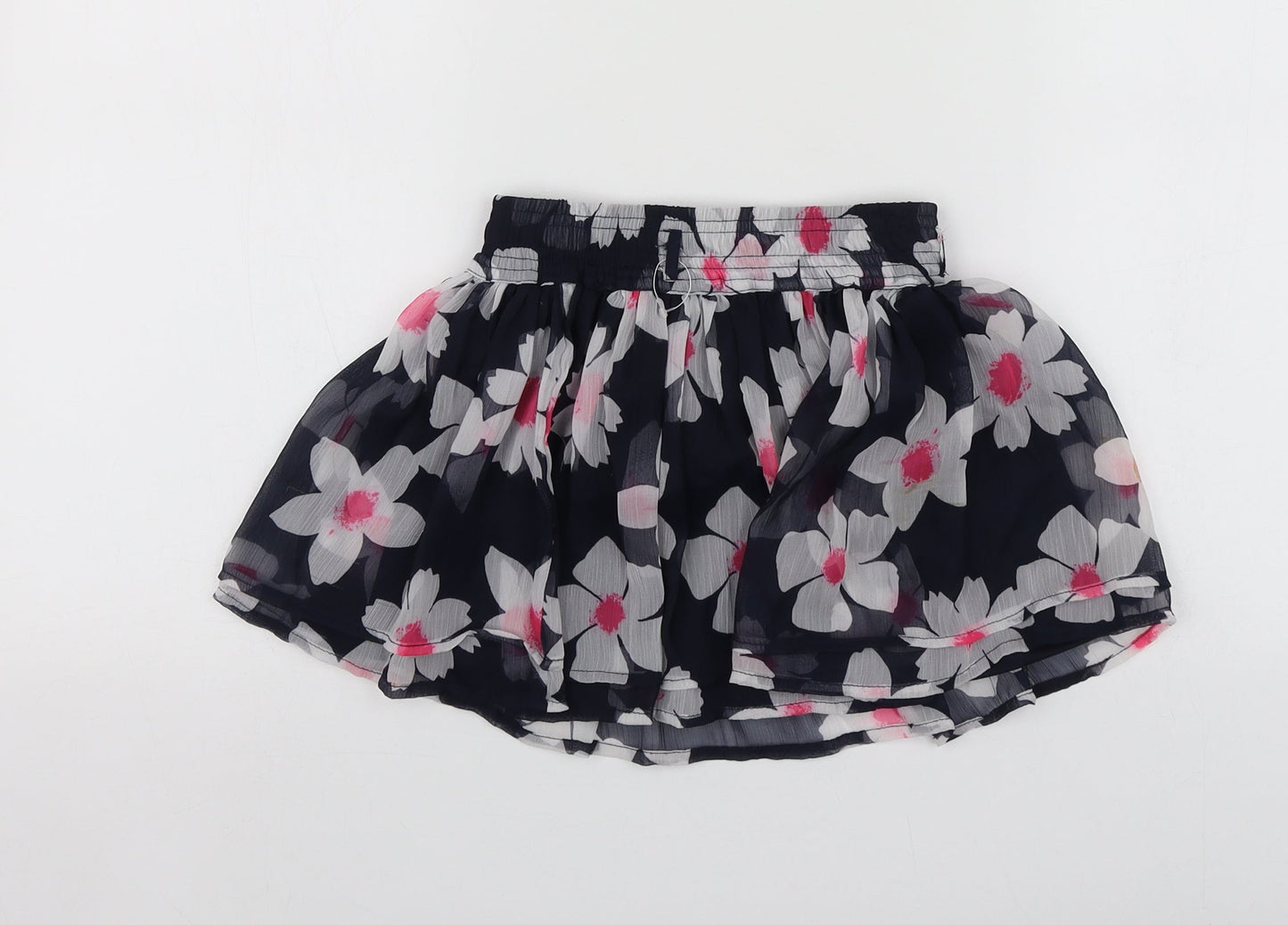 Young Dimension Girls Blue Floral Polyester Skater Skirt Size 3-4 Years  Regular