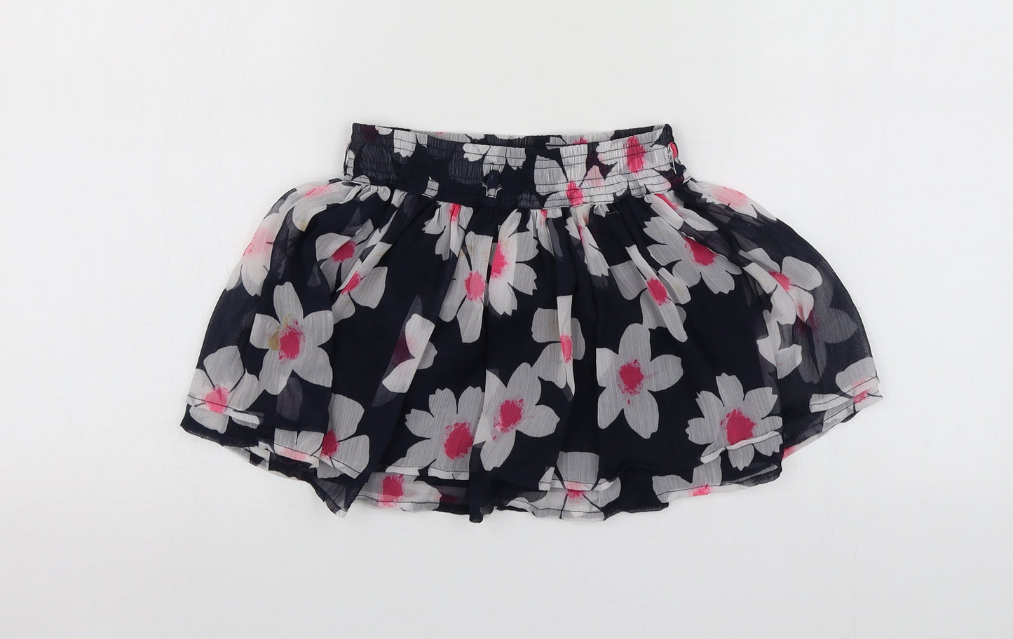 Young Dimension Girls Blue Floral Polyester Skater Skirt Size 3-4 Years  Regular