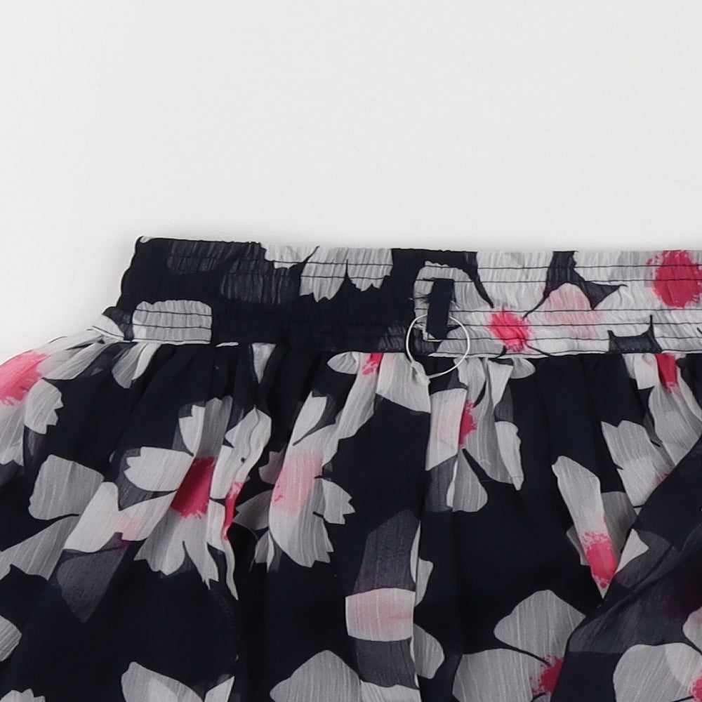 Young Dimension Girls Blue Floral Polyester Skater Skirt Size 3-4 Years  Regular